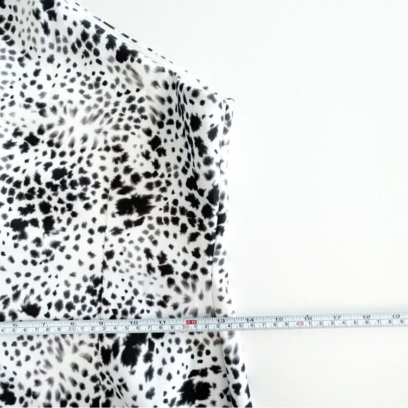 ASOS DESIGN One Shoulder Bow Detail Smudge Print Black White Midi Dress NWT - Picture 10 of 10